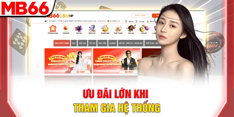 Ưu đãi lớn khi tham gia hệ thống